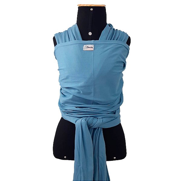 Sling Unissex 100% Algodão Wrap Azul Denim Gesta Slings