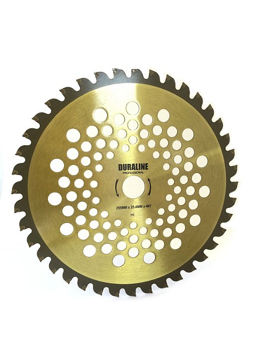Disco Roçadeira Vídea Cromo Vanadium 255mm x 25,4mm x 40 Dentes