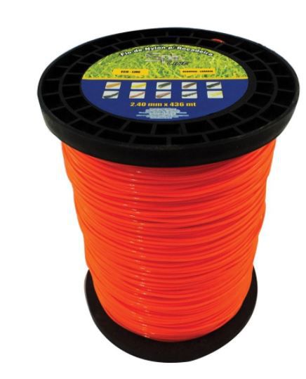 Fio De Nylon 2,40mm Redondo Rolo 388 Metros 2kg