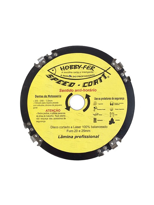 Lâmina 230mm Roçadeira Roçada Pesada 8 Dentes Furo 20 / 25mm