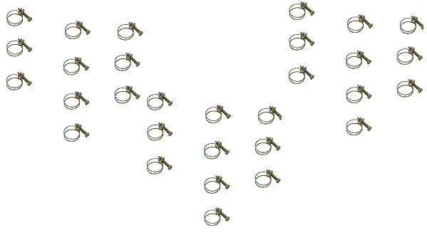 Kit 30 Abraçadeiras De Metal Para Mangueira 1" Para Motobomba