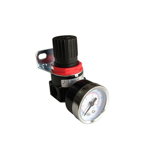 Regulador De Pressão Compressor Com Manômetro 1/4"