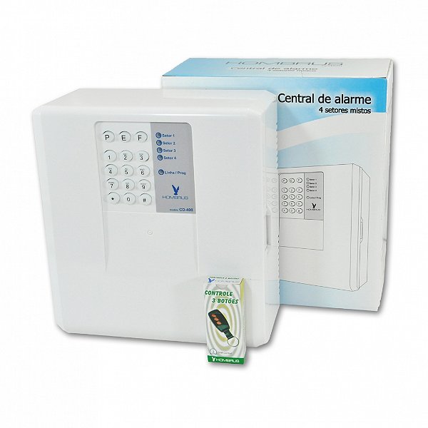 Central de Alarme Hombrus CD400 4 Setores Mistos Bivolt