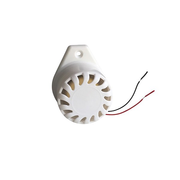 Sirene Piezoeletrica Bitonal Branca Hombrus