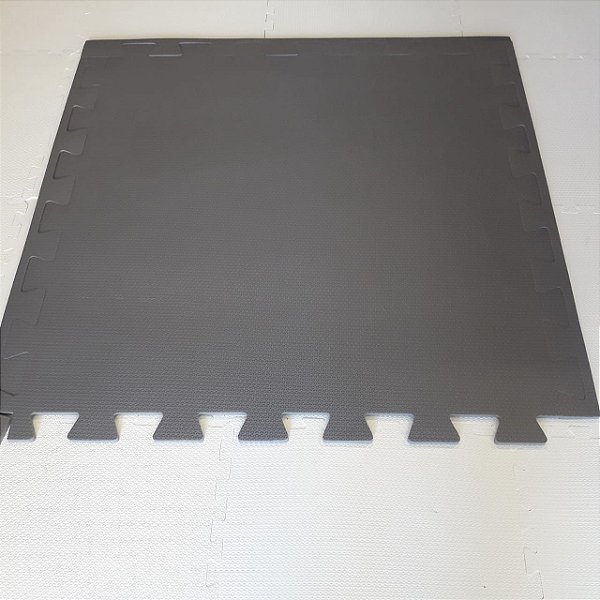 Tatame Cinza Escuro 1,04m X 1,06m X 10mm + 3 Bordas de Brinde