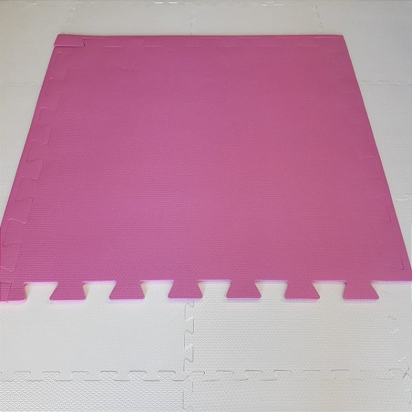 Tatame Rosa Pink 1,04m X 1,06m X 10mm + 3 Bordas de Brinde