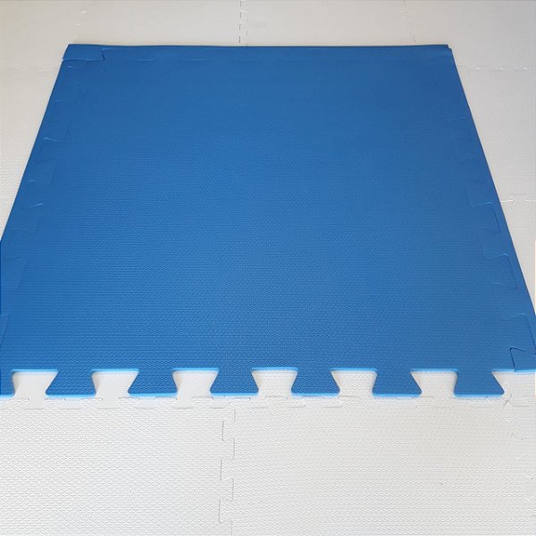 Tatame Azul Royal 1,04m X 1,06m X 10mm + 3 Bordas de Brinde