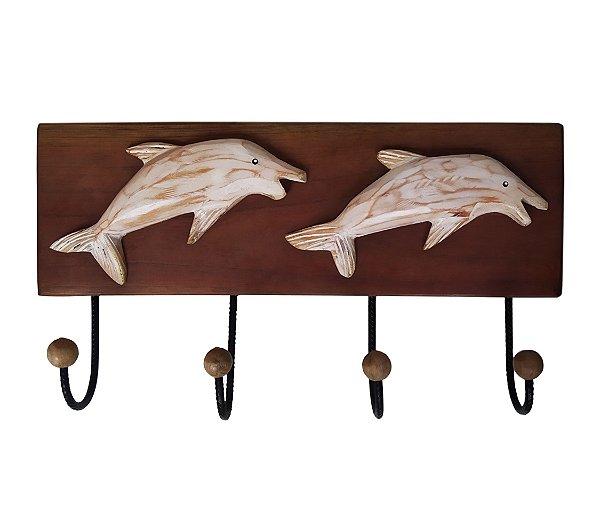 Cabideiro Golfinho com Quatro Ganchos