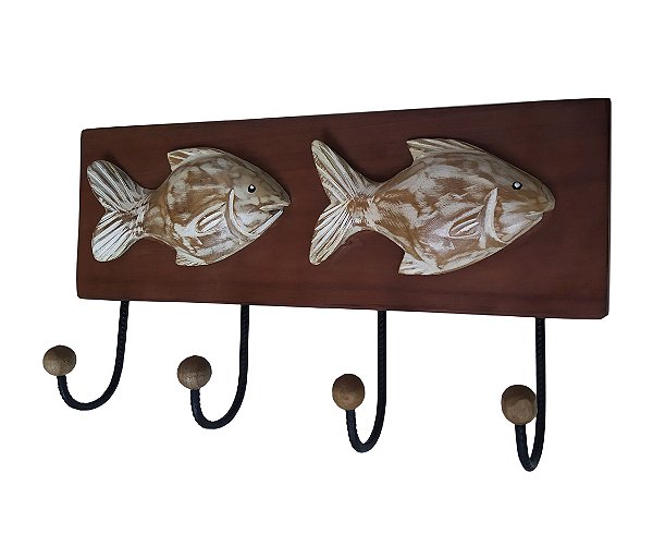 Cabideiro Peixes com Quatro Ganchos