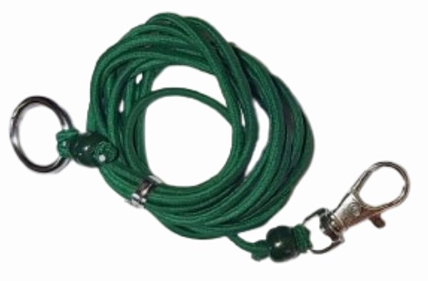 Salva Vara Elástico 2mm e Mosquetão tipo "Chaveiro" e Argola - 1,50m