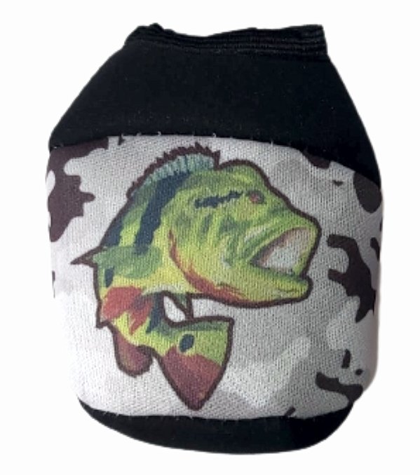 Capa para Carretilha Perfil Baixo estampa Tucunaré Camuflado