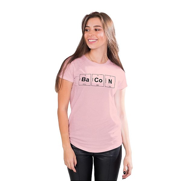 T-Shirt Bacon Periódico - Feminina