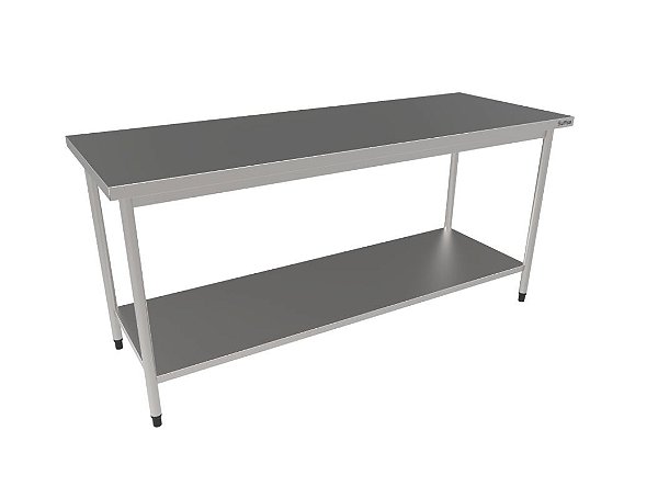 Mesa Inox 430 Com Prateleira 1,20 Sulfisa