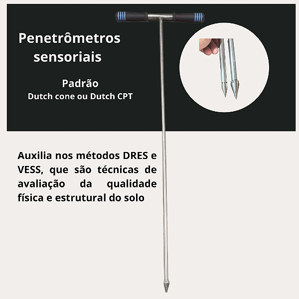 Penetrômetro (Testador de Compactação de Solo)