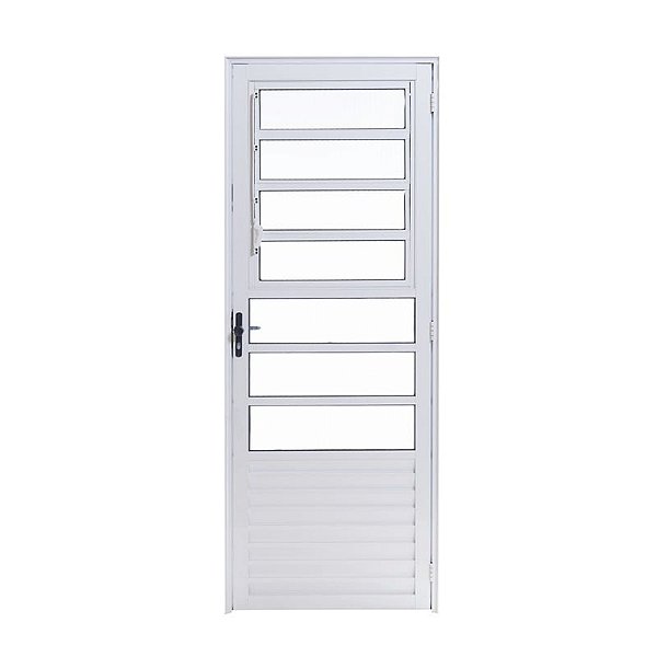 Porta de Alumínio Branco Basculante 2,20A X 0,70L Abertura para Esquer -  Zzat Full lar e construção