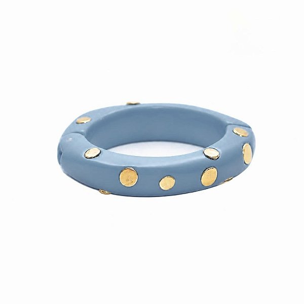 BRACELETE AZUL APLICACAO METAL P SHEILA MORAIS