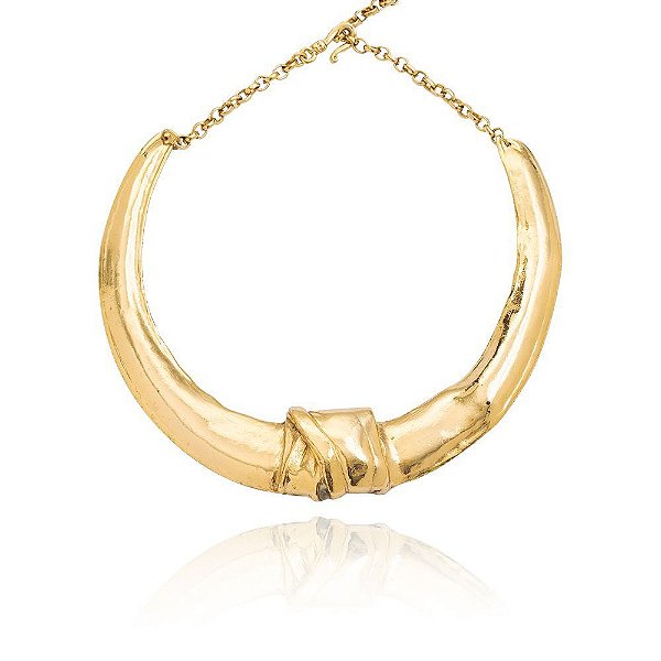 CHOKER LAÇO DOURADO GIO BERNARDES