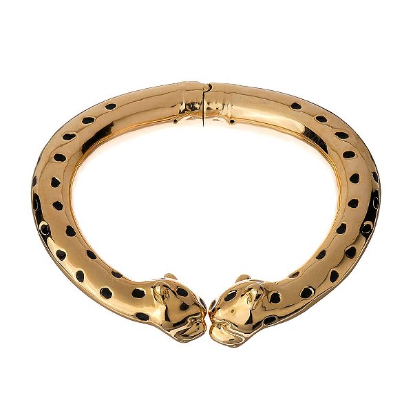 GARGANTILHA MOLA LEOPARD SMALL SPOT METAL DOURADO COLEÇÃO FELINA NÁDIA GIMENES