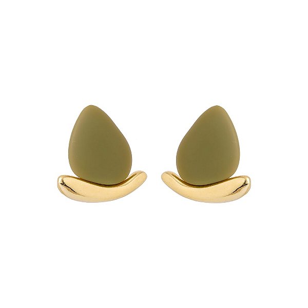 BRINCO DE PINO URBAN MINIMAL DOURADO E VERDE MILITAR