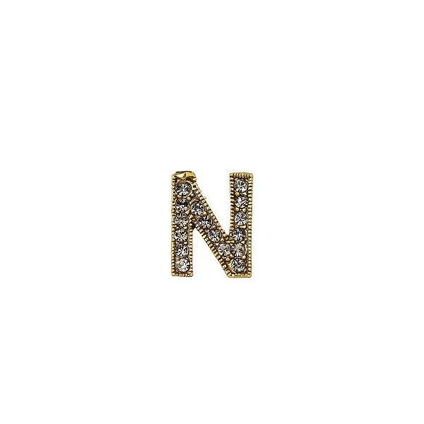 BOTTON LETRA N DOURADO