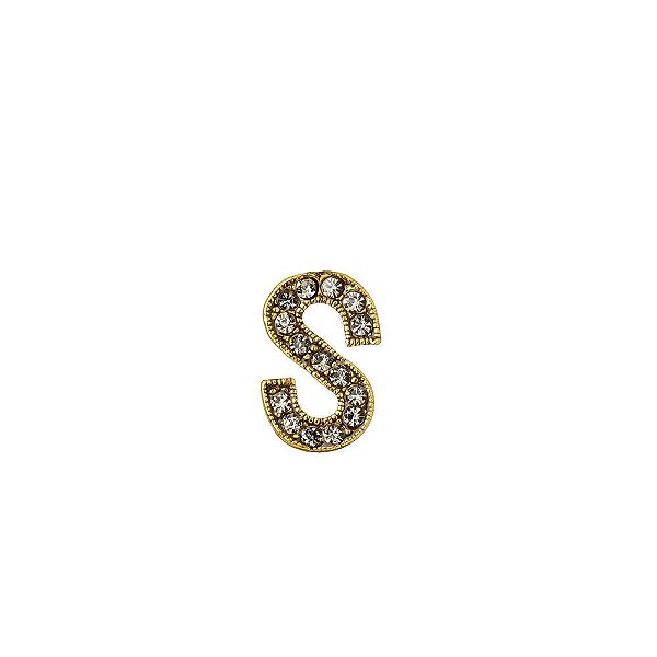 BOTTON LETRA S DOURADO