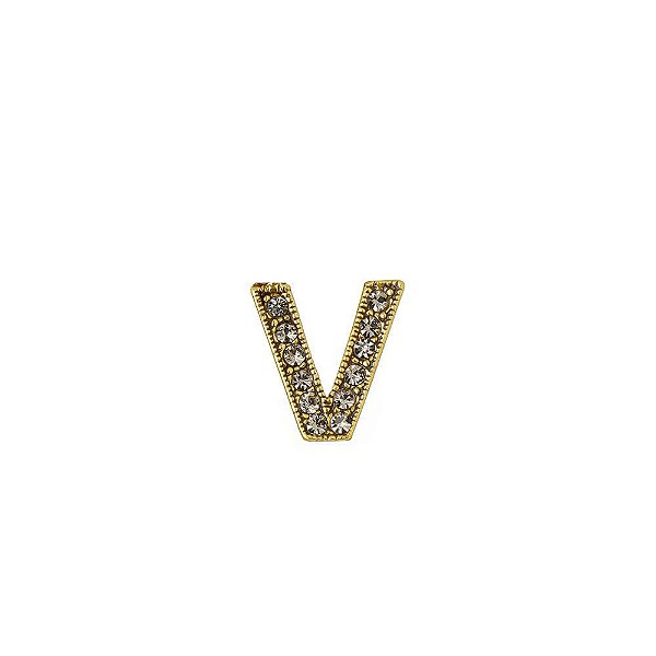 BOTTON LETRA V DOURADO