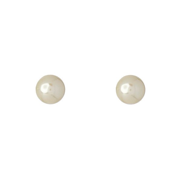 BRINCO BOTÃO BRILLIANT PÉROLA 14mm DOURADO NADIA GIMENES