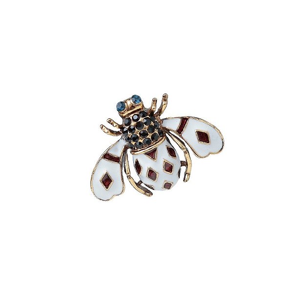 BROCHE ABELHINHA WHITE GIO BERNARDES