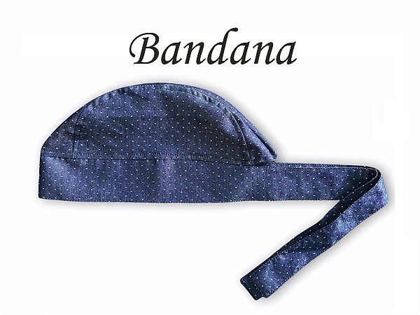 Bandana - Touca Pirata Jeans - ( unisex ) -  Uniblu