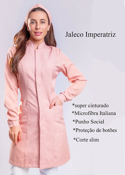 Jaleco Feminino Imperatriz Slim - Nude - Uniblu
