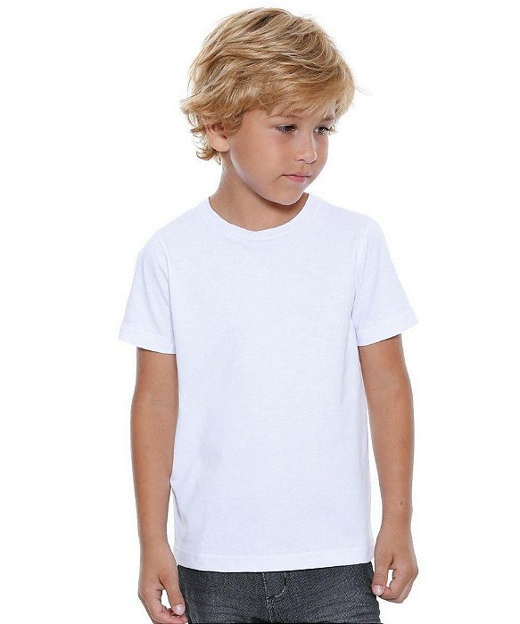 Camiseta Malha Infantil cor- Branca Unikids - Uniblu - Personalizado
