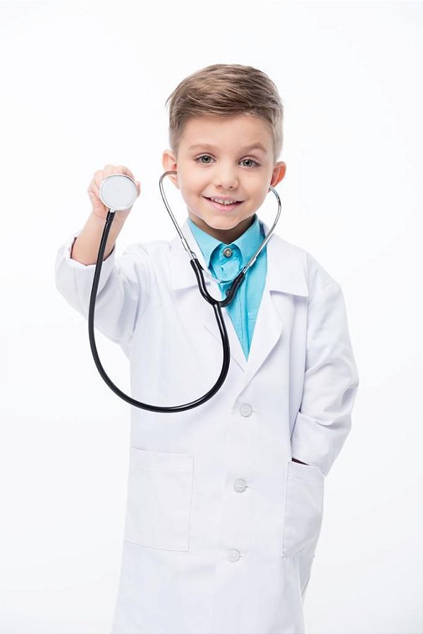 Jaleco Infantil Medicine - Branco - Unikids - Personalizado