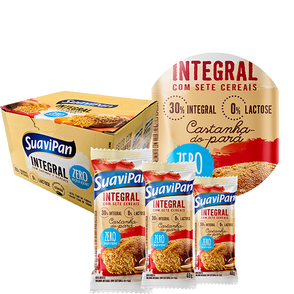 Kit 12 Bolinhos Integrais Zero Açúcar - Castanha do Pará