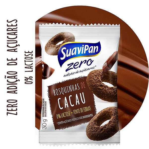 Kit 12 Rosquinhas Zero Açúcar - Cacau