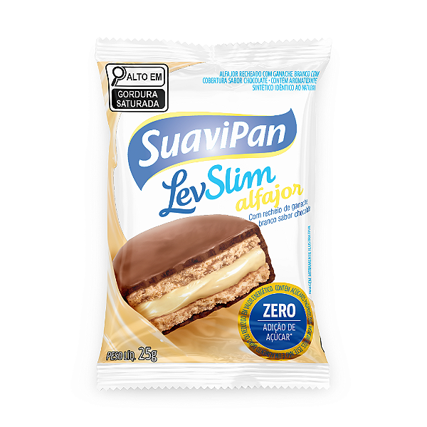 Kit 12 Alfajores Zero Açúcar - Chocolate Branco