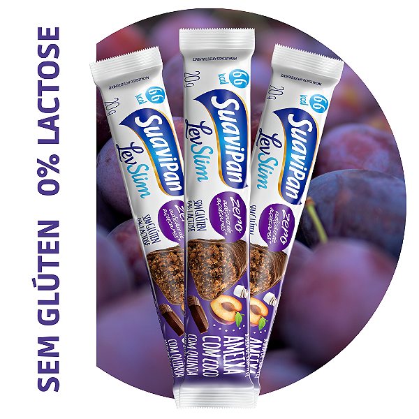 Kit 24 Barrinhas de Frutas Zero Açúcar - Ameixa com Coco