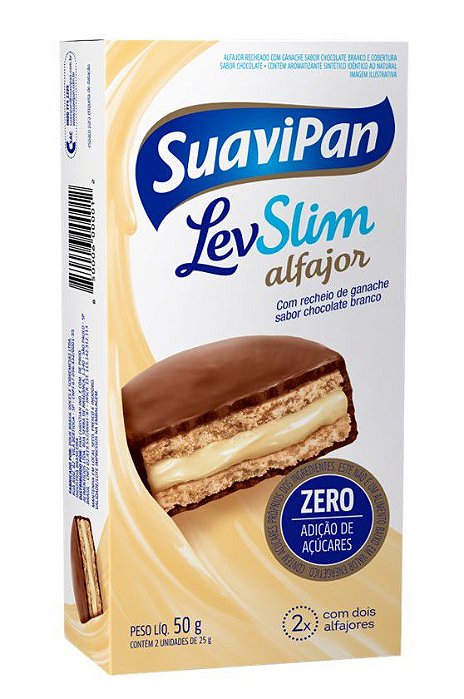 Kit 2 Alfajores Zero Açúcar - Chocolate Branco