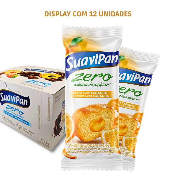 Kit 12 Bolinhos Zero Açúcar - Laranja com Laranja