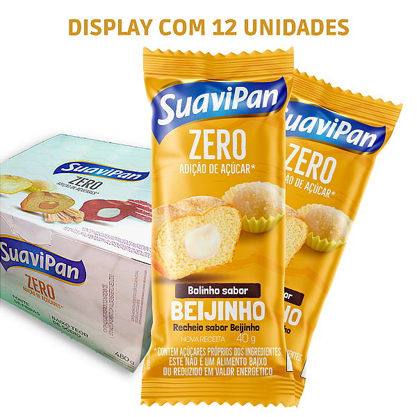 Kit 12 Bolinhos Zero Açúcar - Beijinho
