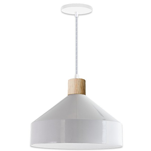 Luminária Pendente Lar Branco  - Moderna e Versátil | Ilustre Lar