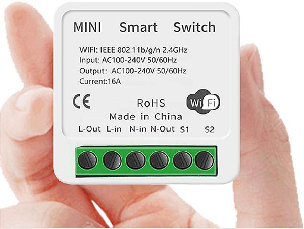 Mini Interruptor WIFI 16A  AC 90-250V Tuya/Smartlife