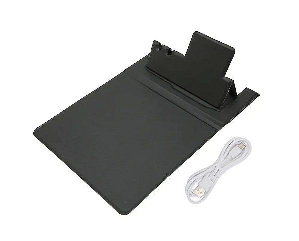 Mousepad Com Carregador SEM FIO Por Indução - PRETO