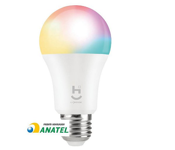 LAMPADA INTELIGENTE RGB+W 2700/6500 BRANCO QUENTE E FRIO