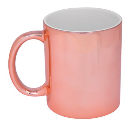 Caneca cromada rose gold para sublimação 325 ml  - Marca Live