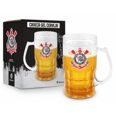 CANECA GEL CERVEJA 450ML - CORINTHIANS