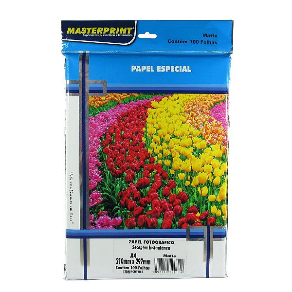 Papel Matte Fosco A4 170gr MasterPrint - Pacote com 100 folhas