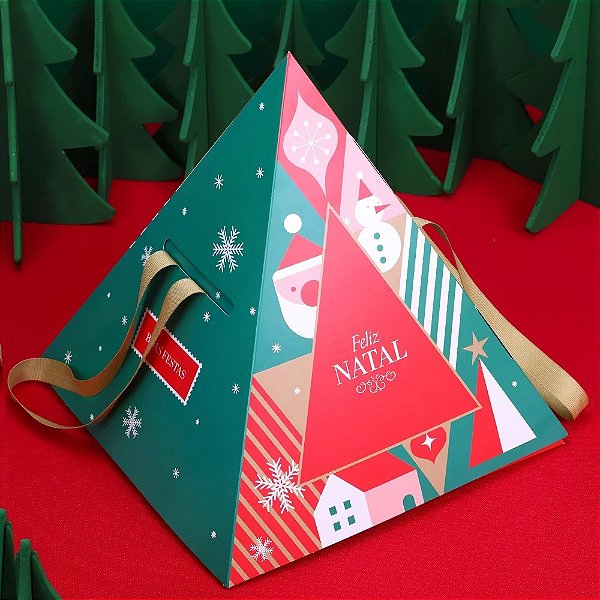 CAIXA PINHEIRO 3 GAVETAS NATAL ENCANTADO JANGO