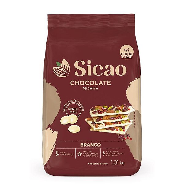 CHOCOLATE GOTAS BRANCO SICAO GOLD 1,01KG