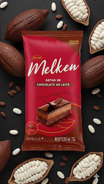 CHOCOLATE GOTAS AO LEITE 2,05KG MELKEN HARALD