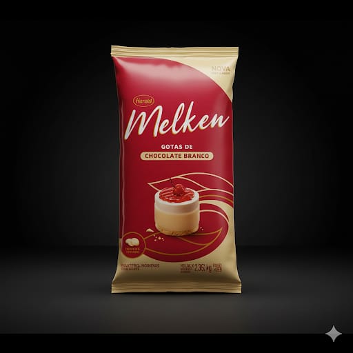 CHOCOLATE GOTAS BRANCO 2,05KG MELKEN HARALD